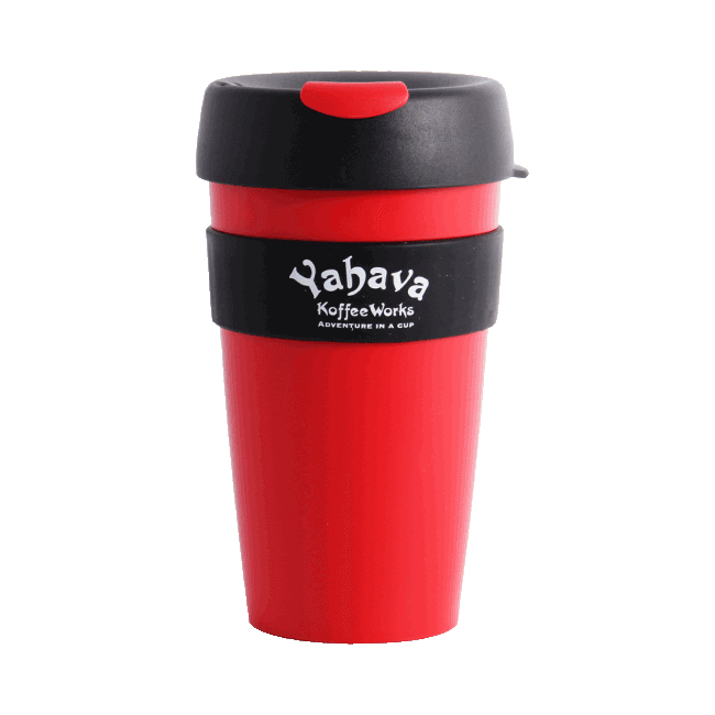Shop at Yahava for a branded 16oz red body and black lid Bodum Pour-Over coffee cup